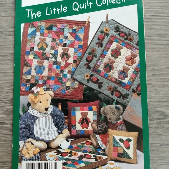 Vintage Doll Size Quilt Sewing Pattern Bear Ladybears Scrap Patchwork Applique - Picture 2 of 10